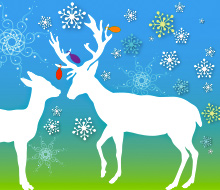 Raindeer Holiday Greeting