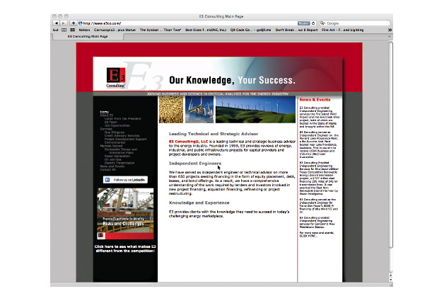E3 Consulting Website